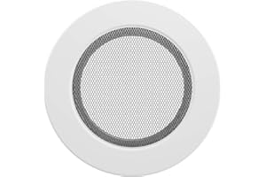 Griglia di ventilazione KRATKI | FI 125 mm | Ø 17,3 cm | Bianco | Griglia aria calda rotonda | Griglia di scarico per ventilazione camino | Per ogni tipo di interno
