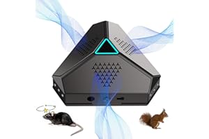 WARDBES Odstraszacz myszy, inteligentny ultradźwiękowy odstraszacz gryzoni, przenośny ultradźwiękowy odstraszacz gryzoni, odpowiedni dla myszy, żółtej łasicy, szopy, gryzoni