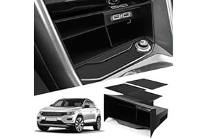 WEIPIN Compatible con V W T-R OC 2018-2023 2024 2025 Consola central Control Central Multifuncional T R OC Caja de almacenamiento Auto Center Console Organizador Bandeja T R-OC 2023 Accesorios