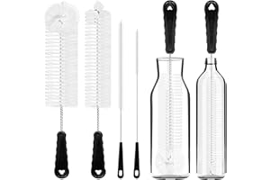 AZLIFEEU Bottle Brush 4 Pack, Long Handle Non-Scratch Water Bottle Cleaning and Straw Cleaner Brush for Baby Bottles, Drinking Glasses, Narrow Neck Bottles, Flasks