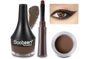 Boobeen Eyeliner Wodoodporny żelowy eyeliner Żelowy eyeliner odporny na rozmazywanie Zestaw do makijażu oczu Trwały przez cały dzień Łatwy w aplikacji