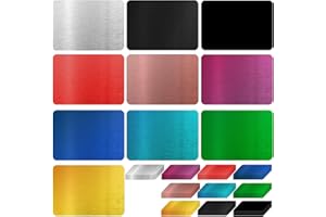 GOMETY 150 Stück Metall Visitenkarten Rohlinge, 86x54x0,21mm Metall Visitenkarten Aluminium, Namenskarte Lasergravierte, Gravierte Businesskarten Metal Business Card für Bürokunden DIY Geschenkkarten (Farbe)