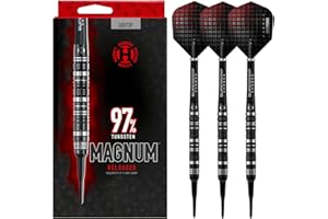 Harrows Magnum Reloaded - Juego de dardos de punta suave (97% tungsteno), varios pesos y varios colores