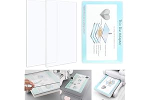 CYFUN DESIGN 2 Pcs Standard Cutting Pads and 1 Pcs Thin Die Adapter for Die Cutting Machine, PC Plastic Standard Adapter Pad for Metal Cutting Dies Machine DIY Scrapbooking Paper Crafting Plastic Cutting Plates