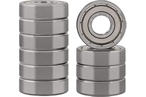 XiKe 6000ZZ Kugellager 10x26x8mm Chromstahl｜Vorgeschmiert｜Metall Doppeldichtung, 6000-2Z Rillenkugellager mit Abdeckungen, 10er-Packung