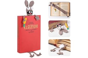 CHARYSIM Marque-pages au crochet,marque-pages en laine, marque-pages personnalisés faits à la main, pour les amateurs de livres pour enfants,cadeaux de reconnaissance pour les femmes et les filles