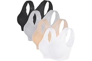 Vertvie Damen 1/2/3/4 Packs Ohne Buegel Sports BH Push up Yoga Bra Stretch Elastizität Bustier Atmungsaktiv Lauf Joggen Yoga Bra Oberteiles Tops