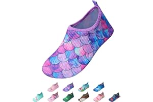 EDOTON Badeschuhe Kinder MädchenSchwimmschuhe Wasserschuhe Strandschuhe Aquaschuhe Sommer Schwimmschuhe Strandschuhe Leichte Barfußschuhe Schnell Trockene Surfschuhe