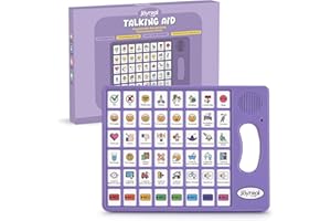 JOYREAL AAC Device for Autism, Non Verbal Communication Tools for Speech Therapy & Stroke Rehab. Augmentative Alternative Communication Tablet, Autism Talking Aids with 8 Programmable Buttons (Purple)
