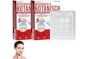 HJJH GFOUK Mikronadeln Botanisch Hautanhängsel Entfernen Patch, GFOUK Microdarts Tag'Gone Hautpflaster zur Skin-Tag-Entfernung, Micro Pickelpflaster, Anti-Akne-Pflaster für alle Hauttypen (2)