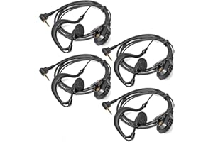 HYSHIKRA Auricular Walkie Talkie de 1 Pin de 2,5 mm en Forma de G Compatible con Motorola TLKR T60 T61 T62 T81 T80 T82 Extreme Hunter HYT TC-320 Radio (4 Piezas)