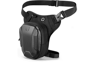 SDFLKAE Sac banane ajustable - Sacoche de jambe pour homme et femme - Espace de rangement - Sangle de cuisse réglable - Cyclisme et randonnée, Noir, Moderne