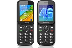 Tosaju Téléphone Portable 4G LTE Mini Basique Débloqué - Autonomie Longue Durée Double SIM Bluetooth Appareil Photo 1000mAh Compatible Tous Opérateurs Téléphone d'urgence ou Secondaire