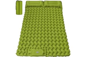 FORRINX Sleeping Pad Double Ultralight Inflatable Camping Mat Self Inflating 200x130cm Camping Mattress Portable Air Bed Waterproof Compact 30x18cm for Backpacking, Hiking, Beach, Tent