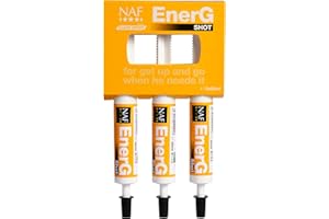 NAF EnerG Shot Jeringas 3 x 30 ml – Hierro de acción rápida y Refuerzo de Vitamina B para Caballos – Apoya la Resistencia, recuperación y Rendimiento – Suplemento de Pasta Oral