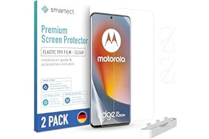 smartect Folia Ochronna TPU [2 + 2 Sztuki] dla Motorola Edge 50 Fusion, Ekranu + Kamera, Zakrywa cały wyświetlacz, Ochraniacz Ekranu bez Pęcherzyków, Bez Odcisków palców