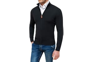 Evoga Maglione Cardigan Uomo Blu Scuro Slim Fit Invernale Casual