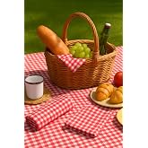 5li Piknik Seti, Piknik Masa &Ouml;rt&uuml;s&uuml; 145x145cm ve 4 Piknik Pe&ccedil;etesi 36x36cm | Pamuklu ve Yıkanabilir Piknik &Ouml;rt&uuml;s&uuml;, 5 Par&ccedil;a Pi