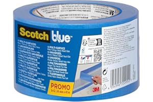 ScotchBlue Nastro di Mascheratura Multi-superficie, 24 mm x 41 m, 3 Rotoli/Confezione, Nastro Adesivo Multiuso Scotch per Lavori di Pittura e Decorazione, 70% PEFC