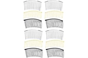 Frcolor Peine del pelo peine clip peine del pelo del metal peine bricolaje peines nupciales del pelo bricolaje, 12pcs