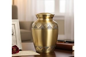 eSplanade Urna funeraria de Bronce Urnas conmemorativas Contenedor Frasco para recipientes | Urnas De Latón | Urna de Metal | Urna de entierro | Urna Conmemorativa (Bronce)