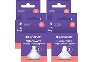 Lansinoh NaturalWave Sauger, Gr. S - langsamer Milchfluss, 8 Stück