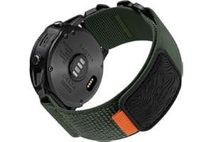 Bandletic Compatible with Garmin Fenix 8 51mm/7X/7X Pro/6X/6X Pro/5X Plus/5X/Fenix 3/3 HR Strap, 26mm Quick Fit Nylon Strap for Garmin Epix Pro 51mm/Tactix Delta Solar/Instinct 2X Solar/Enduro 3/2/1