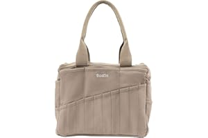 Soolla Studio Bag: Pottery Tool Bag & Craft Storage, Art Supply Organizer, Washable Tote, Knitting Yarn, Crochet Projects, 30 Pockets, 20+ Canvas Colors, Gift for Artists & Teachers (Graphite)