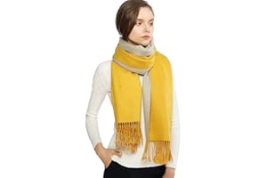 RIIQIICHY Écharpe Hiver Pashmina Châle Pour Les Femmes Longues Grandes Foulard Réversibles Chauds Épaisses