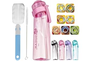 FIENZA Air-up Botella con 7 cápsulas de pods, Air Water Bottle Up juego de iniciación, Botellas sin BPA cápsulas de sabor perfumadas 0 tazas de azúcar y agua para exteriores