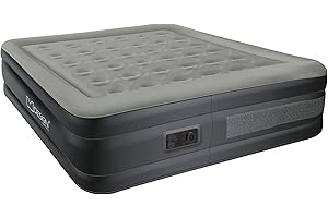 ML DESIGN MODERN LIVING ML-Design Materac dmuchany dla 2 osób 203x157x47 cm z elektryczną pompką 230V Samopompujące się łóżko idealne do użytku kempingowego lub domowego Podwójne łóżko dla gości wygodne i funkcjonalne