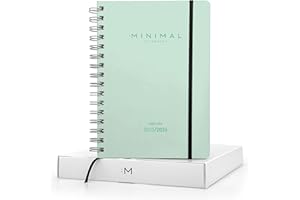 :MINIMAL NOTEBOOKS MINIMAL Agenda 2025 2026 Semana Vista Horizontal A5 - Julio 2025 a Junio 2026 – Agenda Escolar con Planificador Semanal, Mensual y Anual - Agenda Semanal con Calendario 2025-2026 - Español