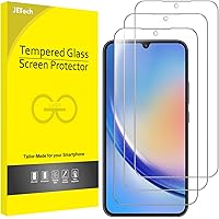 JETech Skärmskydd för Samsung Galaxy A34 5G 6,6 Tum, 9H Screen Protector Härdat Glas Film, Reptålig, HD Klar, 3-Pack
