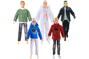 Walenbily vêtements Hiver 18 pièces 30 cm Ensemble d'accessoires de poupée 3 Vestes 2 Pulls 3 Pantalons Longs 3 sous-vêtements 3 Paires de Chaussures 2 Chapeaux 2 Shorts