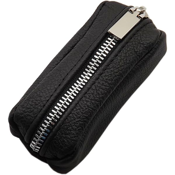 Leder-Schlüsseletui Mit Reißverschluss – Schlüsseltasche Mit Karabiner & Fach