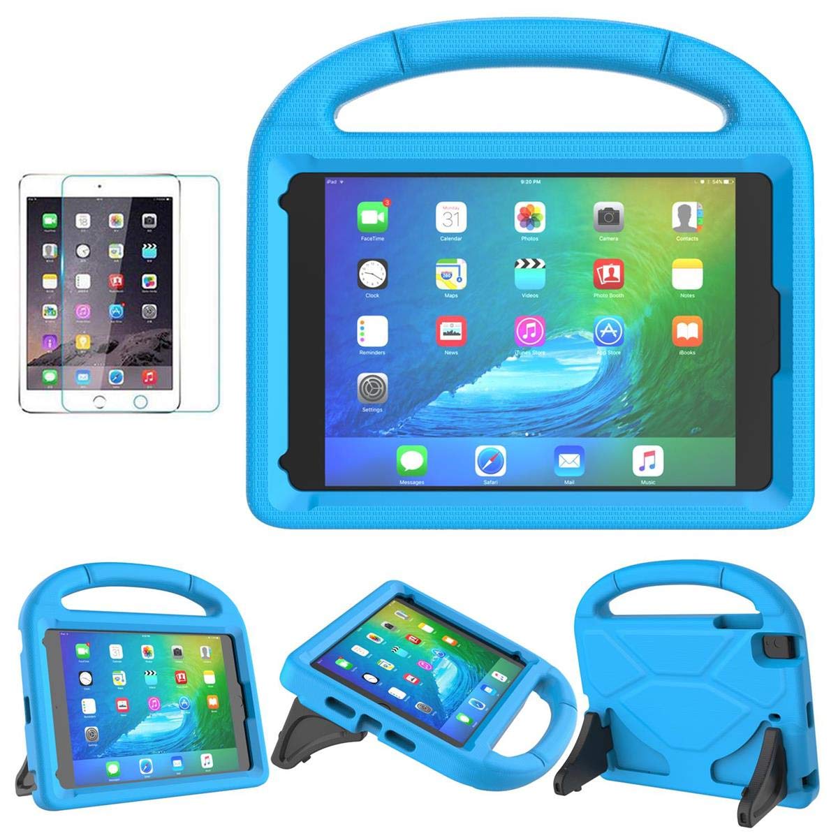 Durable SUPLIK iPad Mini Case for Kids with Kickstand and Screen Protector