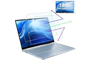 PROTESCREEN 2 Pack 13.3 Inch Anti Blue Light Screen Protector,Anti-glare Screen Protector Compatible With Lenovo Hp Dell Acer Asus Samsung,13.3 Laptop 16:9 Aspect Universal Blue Light Blocking Eye Protection Film