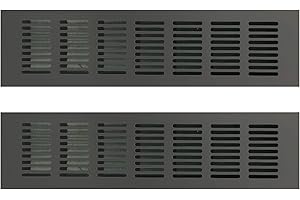 Gurxi 2PCS Rejilla de Ventilación de Aluminio Placa de Ventilación de Aluminio de Rejilla de Ventilación Anti-insectos Rejilla Rectangular Ventilación para una Ventilación Ideal 30 * 8 cm