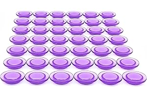 PYJLBX Fridge Magnets, 42 Pack Strong Heavy Duty Mini Magnets for Whiteboard, Fridge, Notice Board, Office (Purple)
