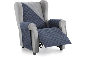 ‎TEXTIL-HOME Textil-home Sesselschoner Relax MALU, 1 Sitzer - Reversibel gepolsterter Sofaschutz. Farbe Blau