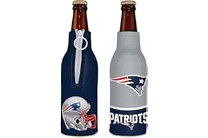 Wincraft New England Patriots NFL Flaschenkühler, zweiseitiges Design, mit Reißverschluss
