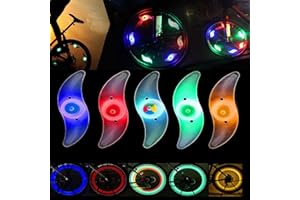CONSTEFIRE Luz LED para Rueda de Bicicleta,5PCS LED Para bicicleta Lampara Neon con 3 Modos,Luz para radios de bicicleta Luz para seguridad en bicicleta para MTB,VTC