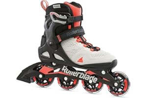 Rollerblade Macroblade 80 W - Rollerblade Macroblade 80 - Patines en línea para Mujer para Adultos, Color Gris y Coral Mujer