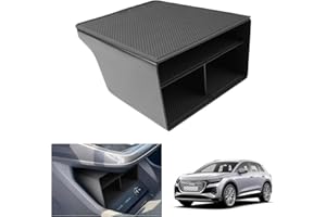 GAFAT Compatible avec Audi Q4 Etron EV 2021-2025 2026 Boîte de Rangement pour Console Centrale, Q4 etron Sportback 2025 Organiseur Plateau Boîte À Gants Bas Console Centrale, Q4 e-tron Accessoires