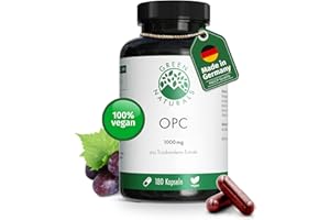 ‎GREEN NATURALS OPC - Hochdosiert: 1250mg Traubenkernextrakt mit 1000mg OPC je Tagesdosis - Vegan & ohne Zusatzstoffe - Green Naturals®
