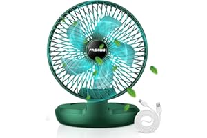 FACAIO Ventilatore USB, Portatile Mini Ventilatore Appeso Al Muro, Silenzioso e con un Potente Flusso d’Aria, Ventilatore da Tavolo Con 3 Velocità Regolabili, Per Scrivania, Auto,Casa Ufficio,Viaggiare