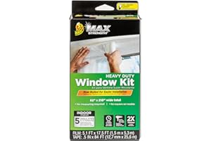 Duck Brand 287455 MAX Strength Kit de Aislamiento de Ventana, 5, Transparente