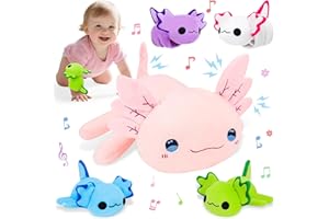 deAO 5 sztuk pluszowych zabawek Axolotl, pluszowa salamandra Kawaii, mama i 4 dzieci pluszowe poduszki zabawki, pluszowe zabawki sensoryczne, poduszki do rzucania, przytulanki, prezenty dla dzieci, dz