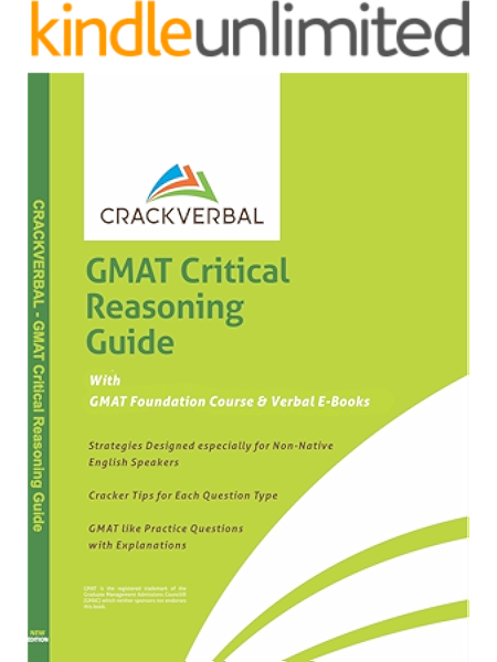 Gmat Critical Reasoning Guide Concepts Practice Questions Gmat Foundation Course Verbal E Books Ebook Verbal Crack Jagannathan Arun Amazon In Kindle Store