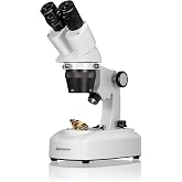 Bresser 5803100 Researcher ICD LED 20x-80x Microscope, White